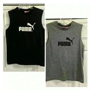 🛑 Lot of 2 PUMA Men Printed Round Neck Cotton Blend t-shirt size medium